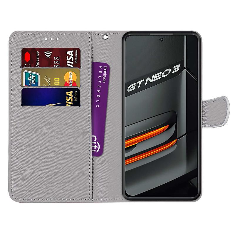 Для Motorola G10 G20 G30 G54 G65 G84 G13 G14 G32 G53 G23 OPPO мультяшный цветочный узор с изображением животных PU кожаный чехол-книжка с отделениями для карт и подставкой