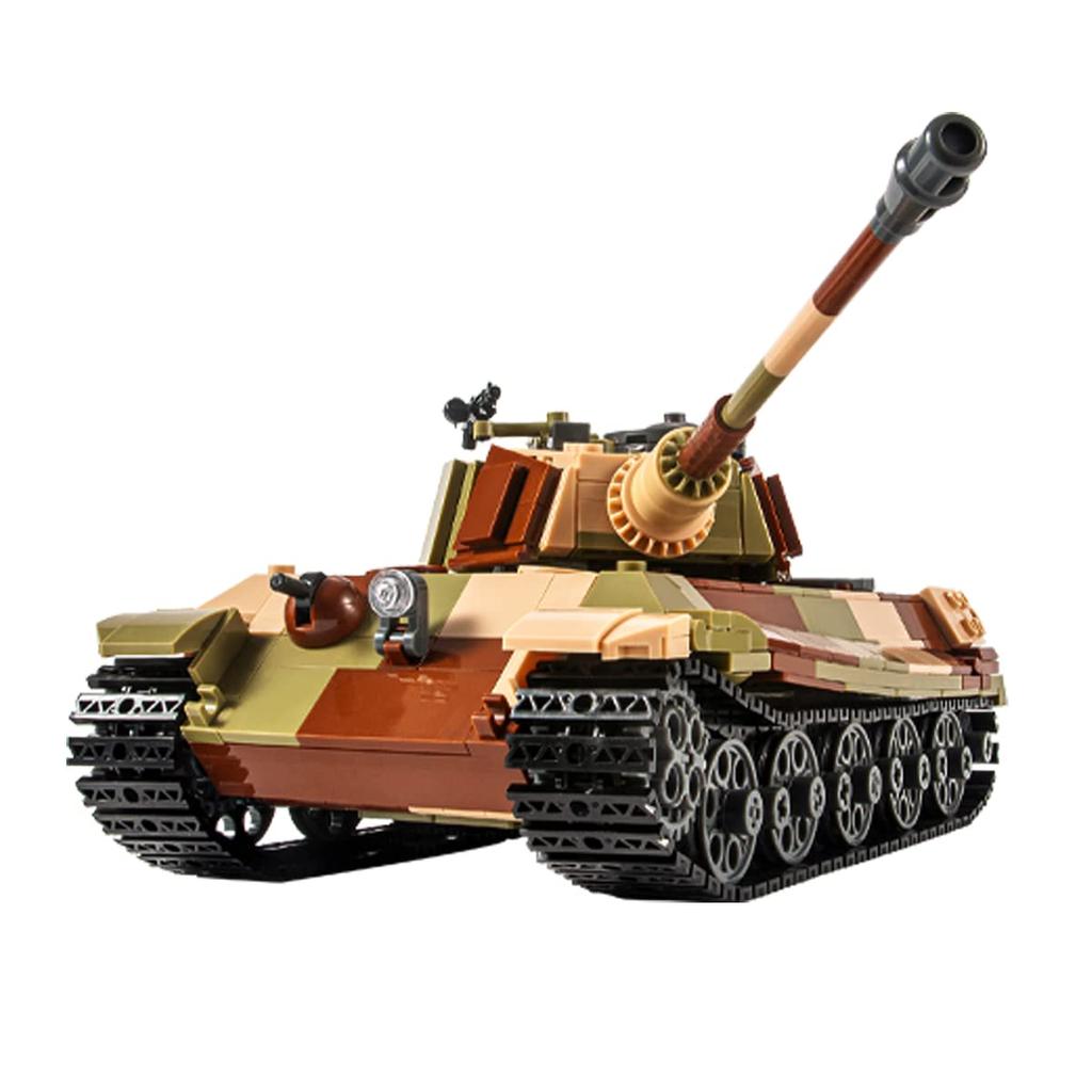 WW2 Military Tank Series King Tiger Building Blocks Kit Jagdtiger Assemble Bricks Modle Educational Toys Set for Kids