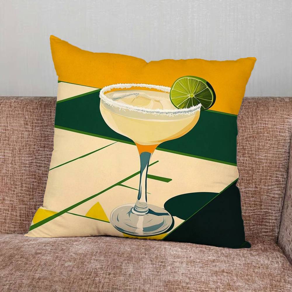 Cocktail Art Pillow Case Pillowcase Home Sofa Cushions Car Cushions Pillowcover Office Pillowshell Pillow