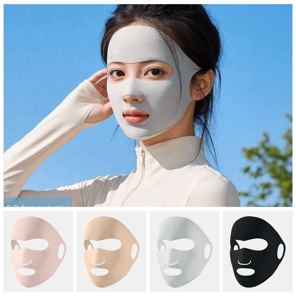 Summer Sunscreen Mask Breathable Face Gini Mask Adjustable Face Cover  Outdoor