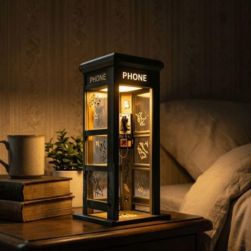 Светодиодный ночник в виде винтажной телефонной будки, мягкое теплое свечение, светодиодный ночник для прикроватных тумбочек