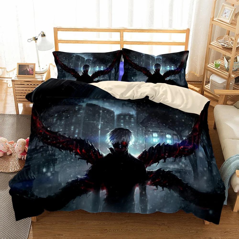Anime Attack On Titan Bedding Set Kawaii Loli Boy Duvet Cover 3D Print Japan Cartoon Bed Quilt Cover Pillowcase No Sheets