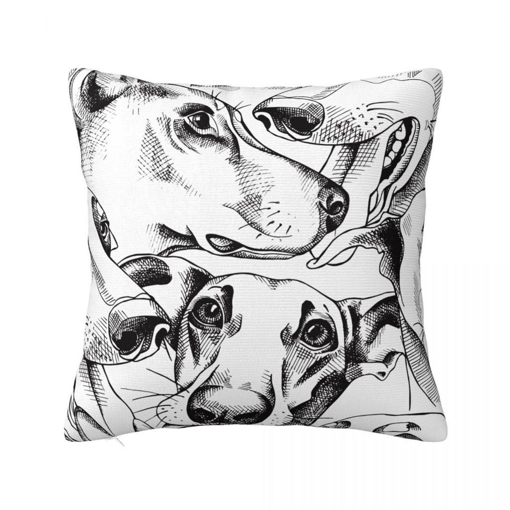Dachshund Dog Art Throw Pillow Cover Polyester Throw Pillow Wiener Sausage Doxie 4545cm Pillowcase