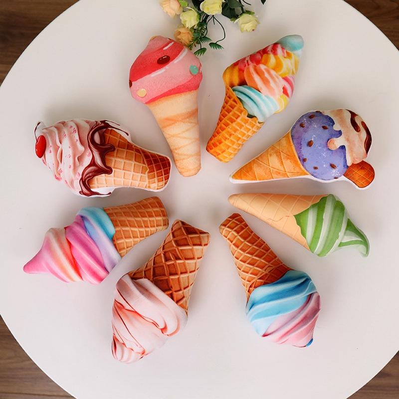 Sweet Treats Ice Cream Cushion Soft And Squishy Customizable Image Print Ideal Prop Or Gift