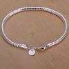 Bracelet Thin Stylish Silver Plated Women Shining Bangle for Party