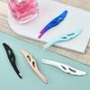 Slanted Tip Feather Clip Eyebrow Tweezer for Plucking & Eyelash Extension