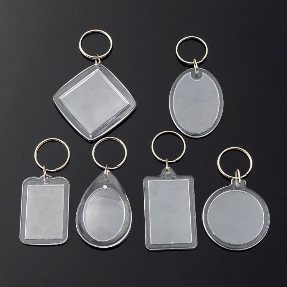 Прозрачный фотобрелок держатель для ключей рамка для фотографий модный пустой брелок для ключей в виде рамки для девочек подарок