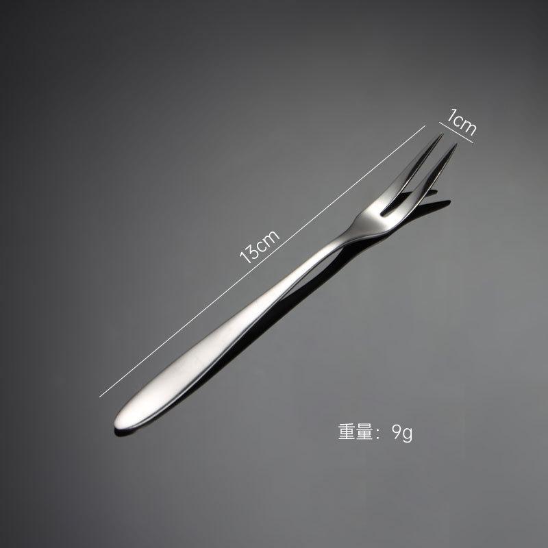 Customized 304 stainless steel fruit fork, moon cake, knife and fork 410 gift tableware, various quality laser stamp production