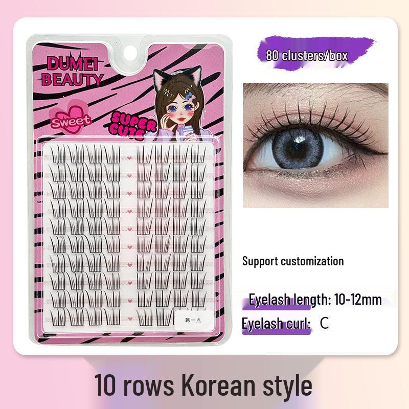 10-Row Autumn Leaf & Sunflower Faux Eyelashes - Flat, Glue-Free