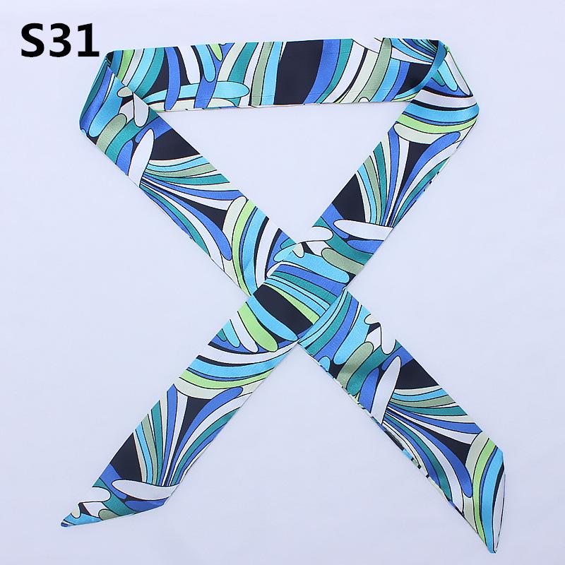 Tie up bag handle silk scarf narrow version handbag small ribbon bag accessories women's scarf decorative headband headscarf