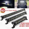 6D Ultra Strip LED Light Bar 8" 14" 20" дюймов дальнего света противотуманные фары рабочего света 4x4 светодиодные панели для мотоцикла автомобиля внедорожника квадроцикла трактора