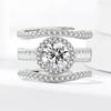 925 Sterling Silver Fashion Light Luxury Zircon Ring Versatile Couple Ring Wedding Birthday Party Engagement Gift