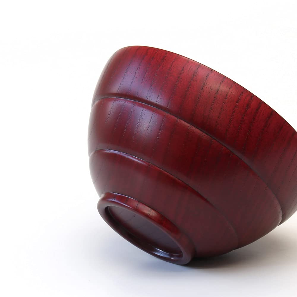 Лаковая посуда Kishu Tsunoda Seibei Shoten Суповая миска Деревянное нанопокрытие Можно мыть в посудомоечной машине Akane A-4120