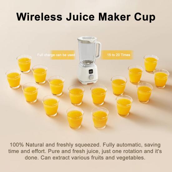 Electric Portable Juicer Fast/Slow Dual-speed Juicer 600ML Multifunctional Juicer Ice Crusher Smoothie Blender Home Kitchen Tool