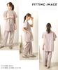 ON NISHIKI Summer Short Premium Combed Double Top and Bottom Long Loungewear Solid Size Women's Pajamas, Sleeves, 100% Cotton, Yarn, Gauze,