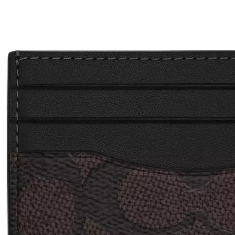 Coach 10 Логотипов Бренда Многослотовый Держатель для Карт из Покрытого Холста Женский Держатель для Карт Черный CZ286-IMXAQ