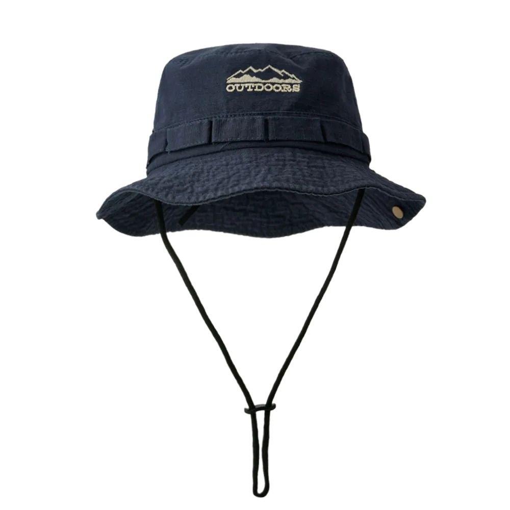 Big Brim Western Cowboy Hat Solid Color Sun Protection Bucket Cap Hiking Fisherman Hat Fishing