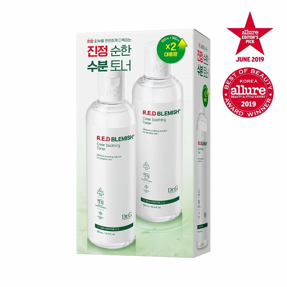[НОВИНКА] Dr.G Red Blemish Clear Soothing Toner, набор «Дуэт» 300 мл + 300 мл