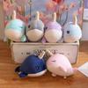 Fluffy Cartoon Plush Whale Keychain Soft Whale Plush Pendant Animal Plush Whale Doll  Children Toys