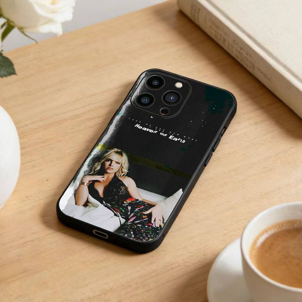 Чехол для телефона Singer V-Britney Spears для iPhone17,16,15,14,13,12 Plus,Max Мягкий силиконовый черный чехол
