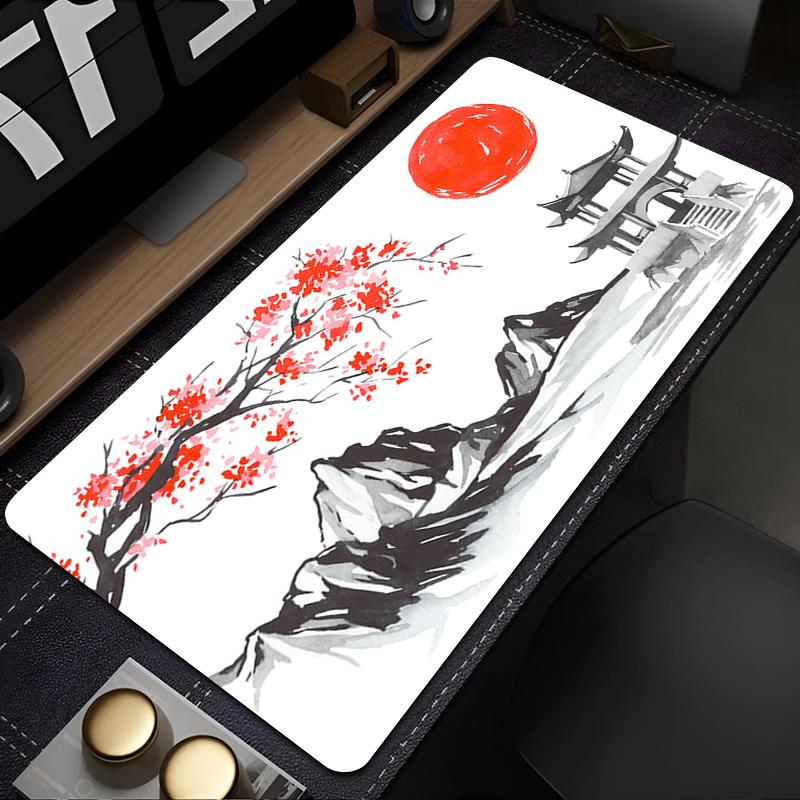 Натуральная резиновая коврик для мыши Аниме Игровые аксессуары Большой XXL Ковер Игровой Компьютерный Коврик для клавиатуры Резиновый Коврик для стола пейзаж Mausepad