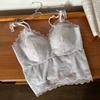 Lace Sling Bras Long Underwear With Pad Women Inner Vest Summer One Piece Bras Workout Street Wear Tank Tops Fashion Lady Sexy Tops
