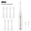 Clean Adult Black White Classic Acoustic Electric Toothbrush Adult 5-gear Mode USB Charging IPX7 Waterproof Acoustic Electric