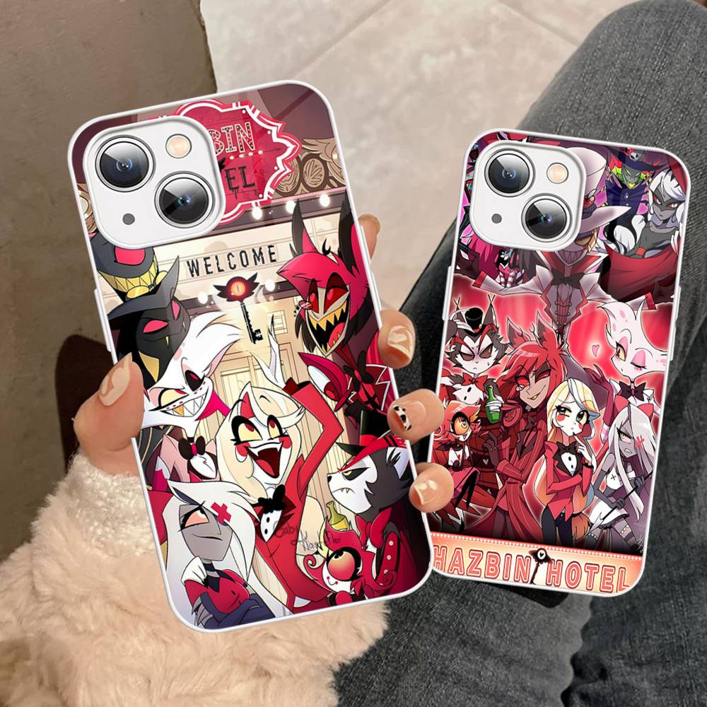 Музыкальное Аниме ТВ H-Hazbin Hotel Закаленное Стекло Для Iphone 14 13 12 11 Pro Mini XS MAX 14Plus X XS XR Чехлы