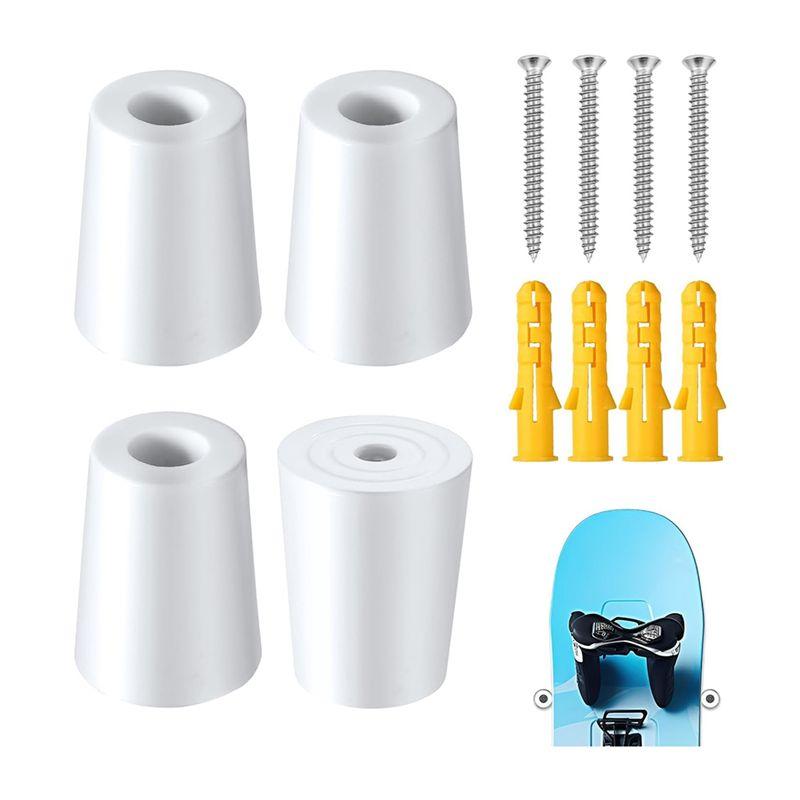 ABBY-4-Piece Vertical Ski Hanger With Screw Expansion Anchors Vertical Ski Storage To Safely Store And Display Your Skis
