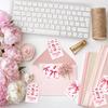 1set 80pcs 4 styles Printed Paper Thank You Gift Tags Rectangle Bowknot 7.7x5.1cm Hole: 5mm 20pcs/style