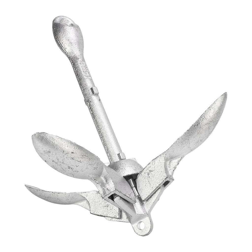 Universal Boat Anchor Carbon Steel Folding Grapnel 1.5kg 3.31lb with 20m Rope for Marine