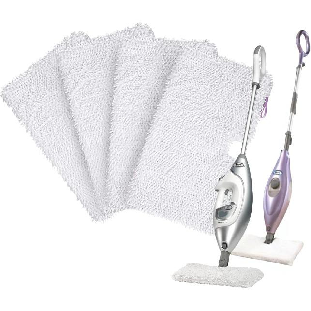 Набор из 4 насадок из микрофибры для паровой швабры-кармана, совместимых со шваброй Shark с прямоугольной головкой серии S3500, S3501, S3601, S3550, S3901, S3801, SE450, S3801CO,