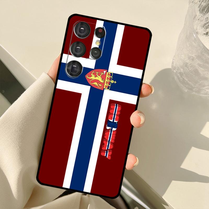 Чехол Флаг Норвегии для Samsung Galaxy S22 Ultra S21 S20 S24 S25 Ultra S9 S10 Plus S23 FE S24 FE Задняя крышка