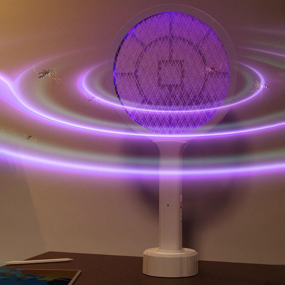 2-в-1 электрическая мухобойка от комаров, перезаряжаемая через USB, лампа-убийца комаров, мухобойка от насекомых