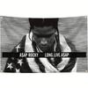 Black And White Album Tapestry Hip-Hop Artist Portrait Background Fabric European And American Rap Room Decoration