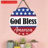 2D плоский 20*20 см 1 шт. Бог благословит Америку приветственная вечеринка знак декор подвесные принадлежности, флаг США и узоры звезд хорошее качество деревянные подвесные декоративные принадлежности