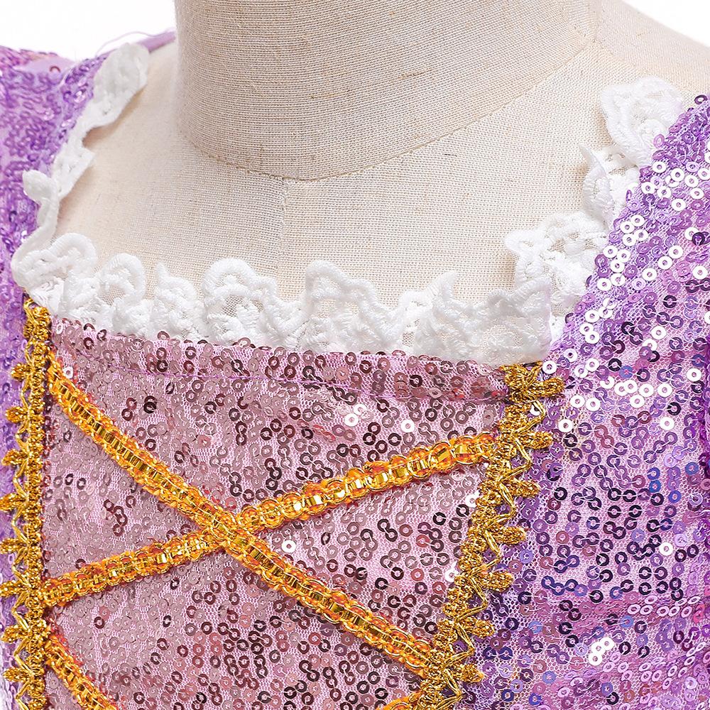 Платье Рапунцель, костюм принцессы для маленьких девочек, праздничное платье для косплея, подарок на день рождения, детский костюм на Хэллоуин, От 2 до 10 лет