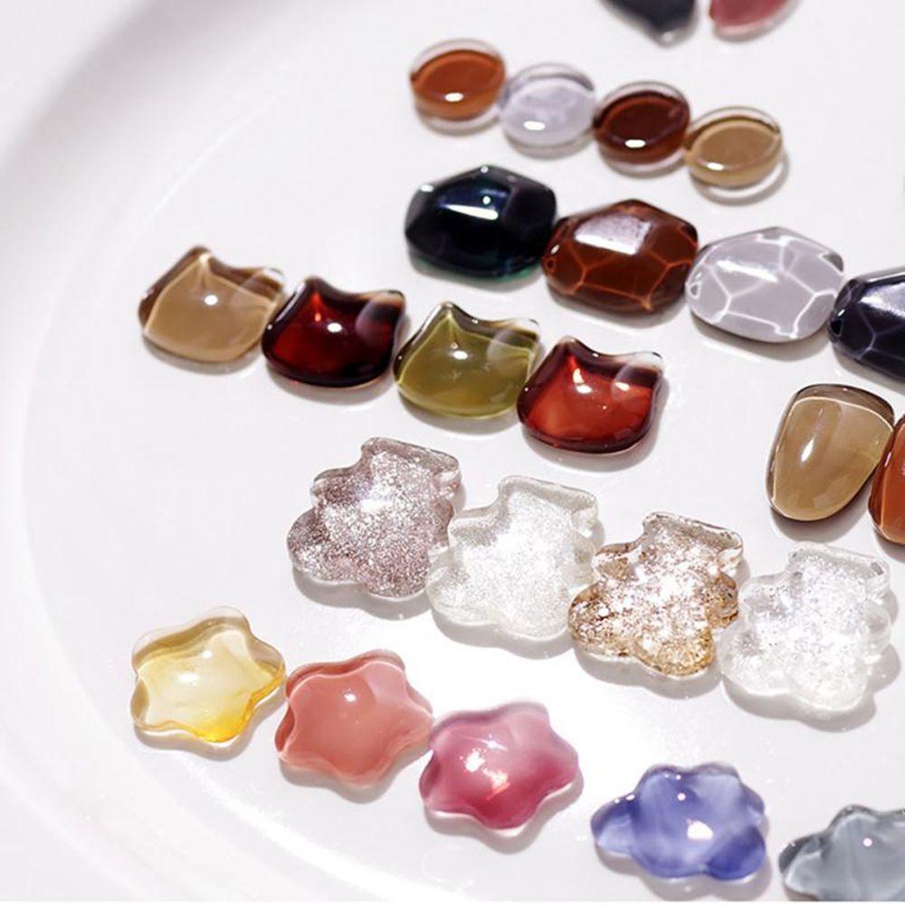 Card Round Shape Glass Color Card Nail Polish Gel Display Tablet Nail Color Showing Nail Art Tool