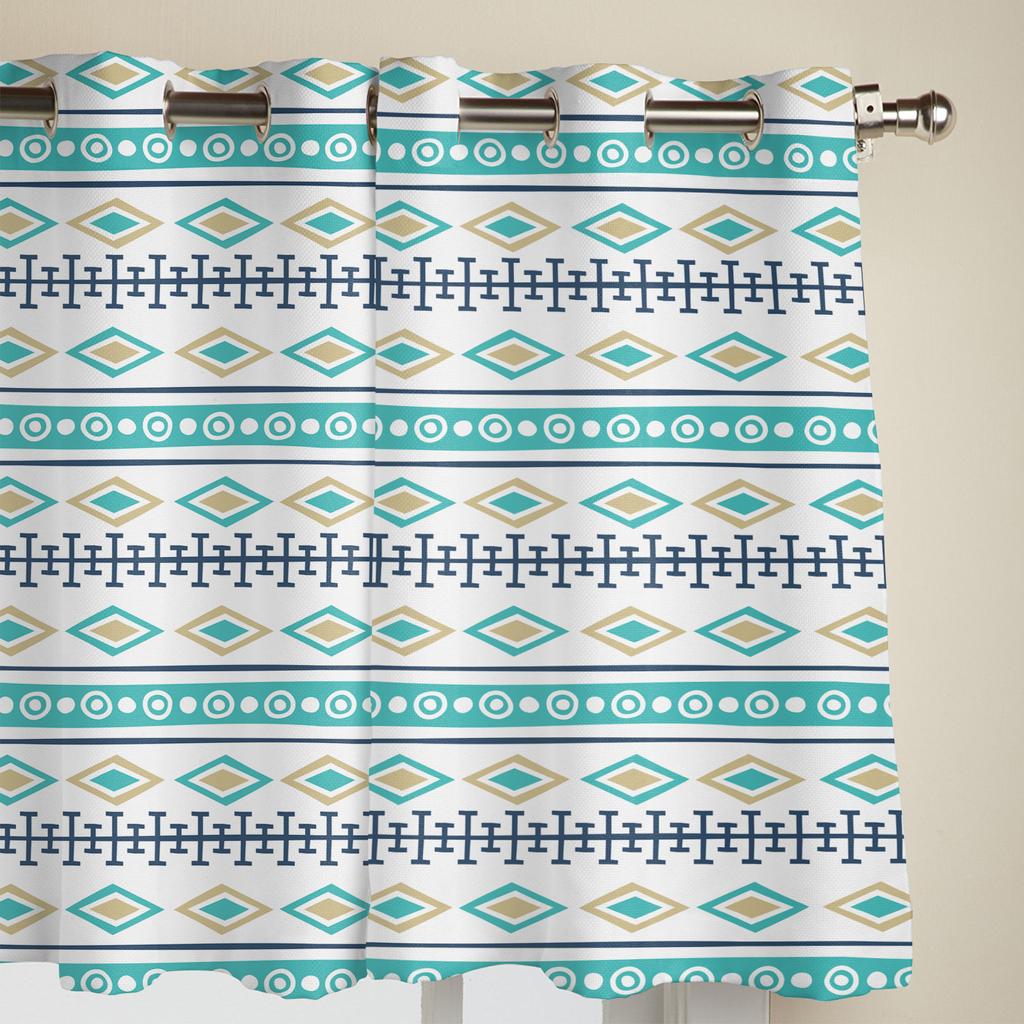 Занавеска для спальни и кухни, оконные шторы с богемным геометрическим узором, шторы для гостиной, декоративные предметы