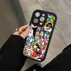 Япония Tokidokis Для iPhone 17 16 15 14 13 12 11 Pro Max Plus Черный Полное Покрытие Мягкий Фунда Силиконовый Чехол
