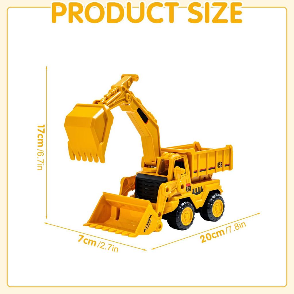 Excavator Truck Model Toy Engineering Vehicle Toddler Early Education Construction Vehicles Truck Boys Gifts