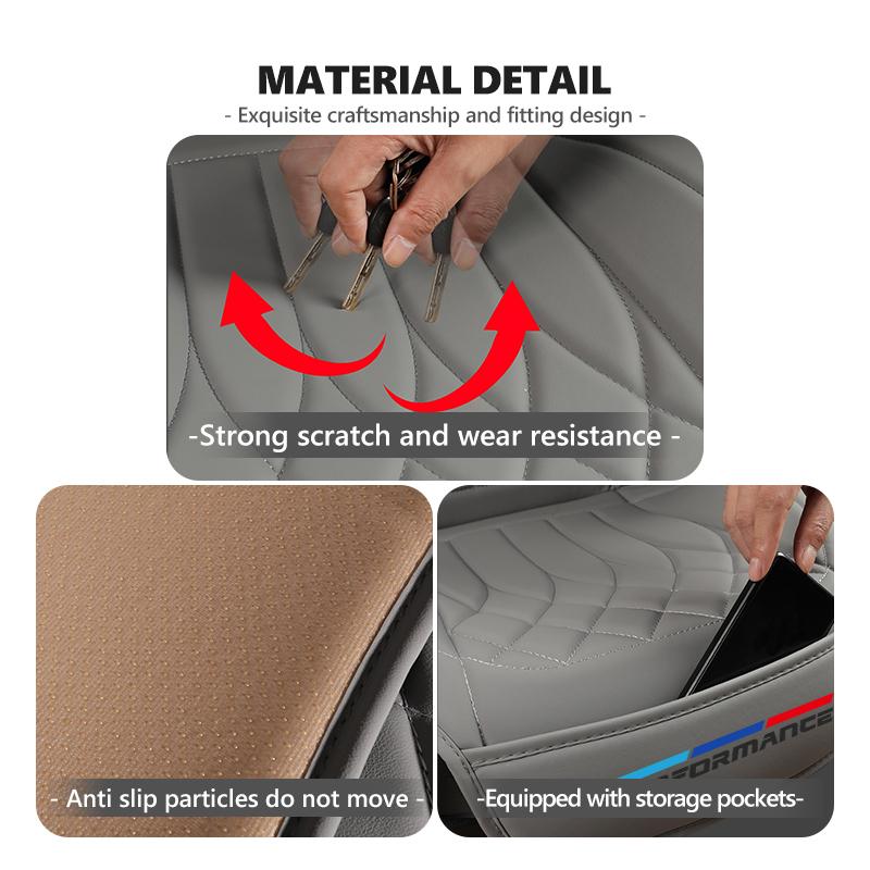 BBIQ7 Car Seat Cover Rear Cushion Protector Mat Non Slide Four Season Pad For BMW 1 3 4 5 6 7 Series M X1 X3 Performance Alpina G20