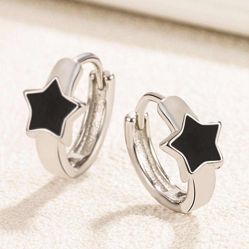 Niche Design Pentagram Small Minimalist Exquisite Earrings, Lucky Star Earrings Cold Wind Earrings
