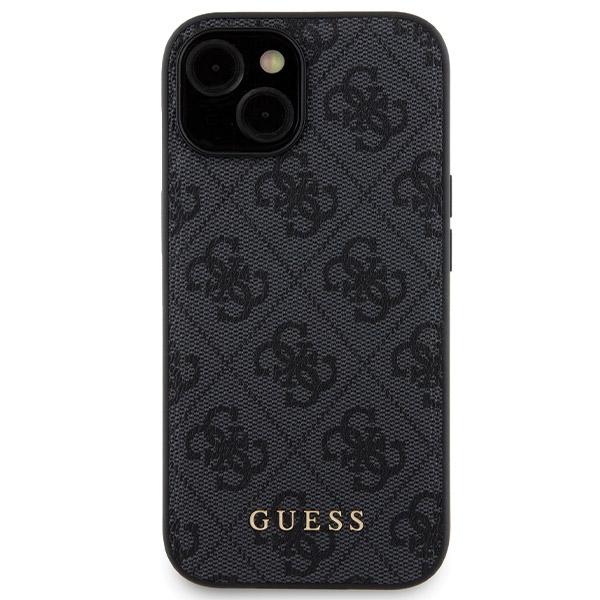 Etui do iPhone 15 Guess Hardcase MagSafe 4G Metal Logo Czarne