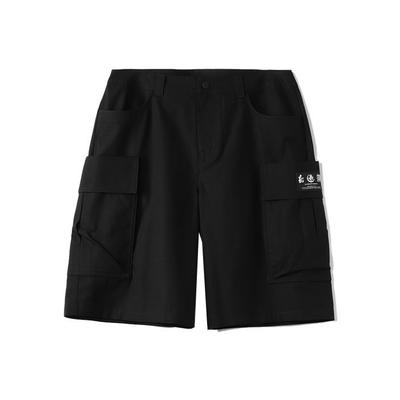 Li Ning Skateboard Series Cargo Multi-Pocket Loose Sports Shorts Men Shorts Black AKSR121-1