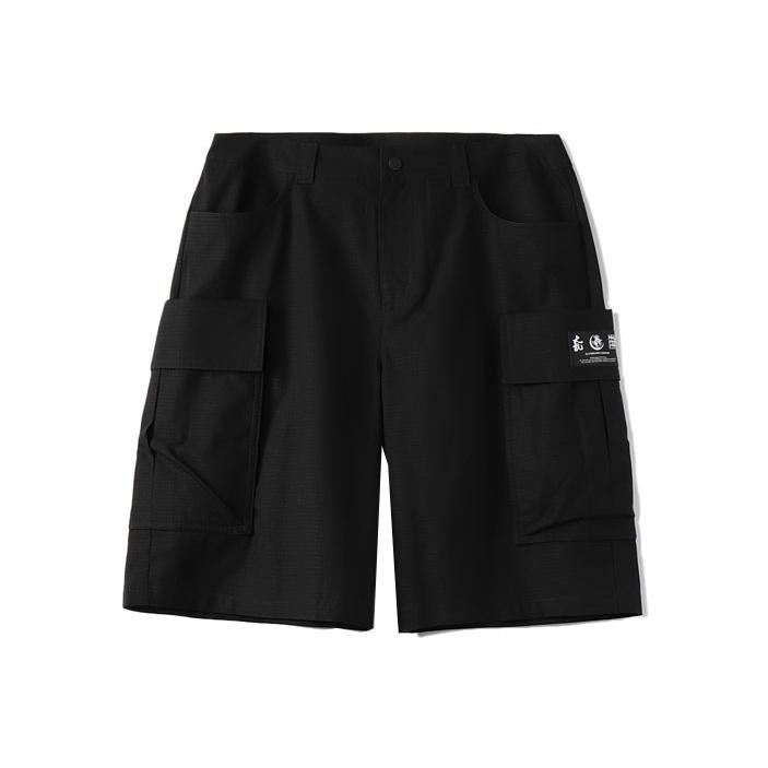 Li Ning Skateboard Series Cargo Multi-Pocket Loose Sports Shorts Men Shorts Black AKSR121-1
