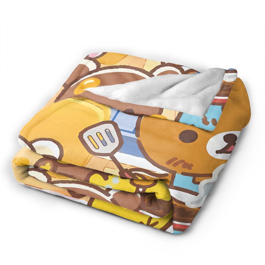 Rilakkumas and Friends Plush Blanket Girls Boys Flannel Bedding Throws For Living Room Soft Warm Custom DIY Quality Bedspread