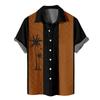Мужские гавайские рубашки с короткими рукавами и пуговицами с принтом. Мужские повседневные модные рубашки с короткими рукавами.