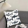 Shark Fashion Cushion Cover Pillowcase Ultra Soft Skin Friendly Fabric Cloud Like Comfort Concealed Zipper