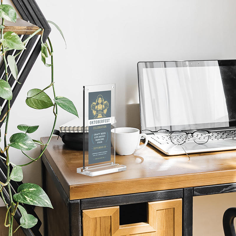 Акриловый прозрачный держатель для купюр с основанием, рамка для фотографий, держатель для билетов, настольный декор